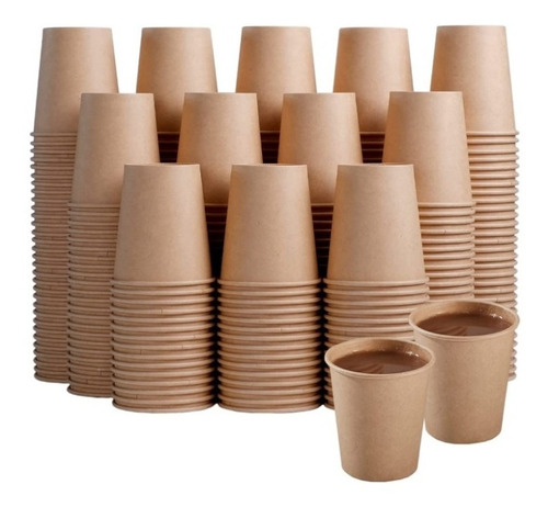 Vaso Polipapel Kraft 8oz Pack 100 Unidades