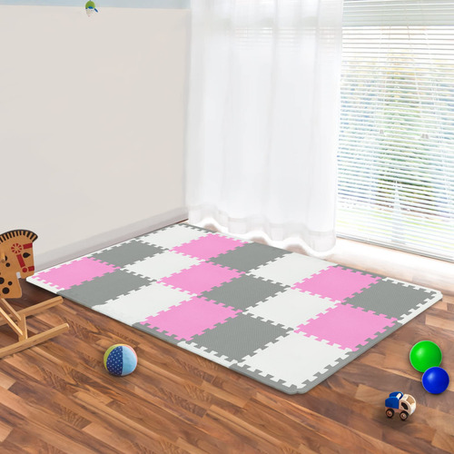 Alfombra De Juego Puzzle Foam Para Bebés Yostrong®, 18 Ficha