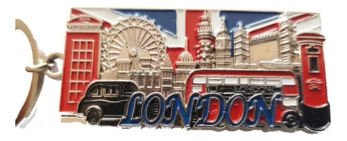 Londres Precioso Llavero Metalico 3d Pais Souvenir 1513