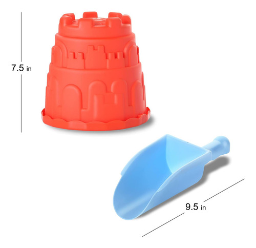 2 Cubos De Playa Y 2 Palas Para Niños Gran Molde De Arena De