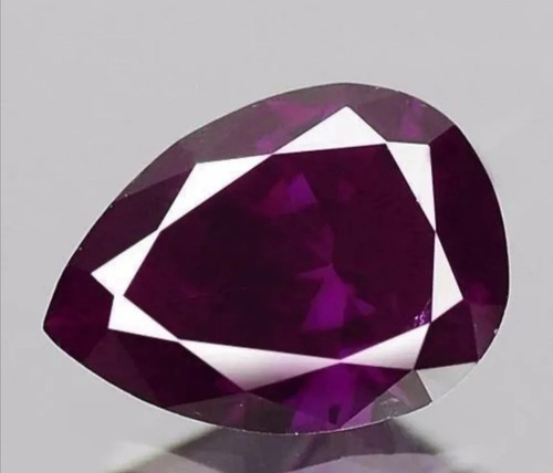 Diamante Color Rosa Purpura .34 Cts Natural. Corte Pera Mx55