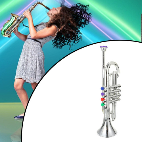 Cuernos De Trompeta De Juguete Juego Musical Juguete Plata