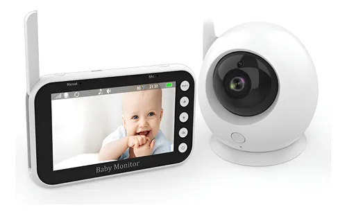 Babá Eletrônica Câmera S/fio Visão Noturna 4.3'' Lcd Tela Grande De Alta Definição Abm100 Multifuncional Alarme Com Microfone
