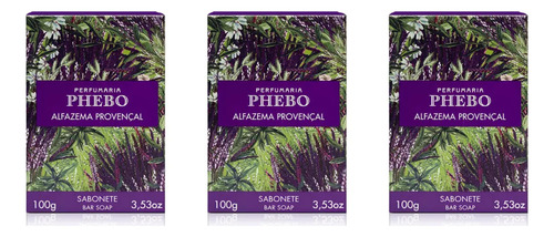 Phebo Alfazema Provençal Sabonete 100g (kit C/03)