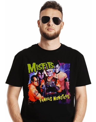 Polera Misfits Famous Monsters Punk Impresión Directa