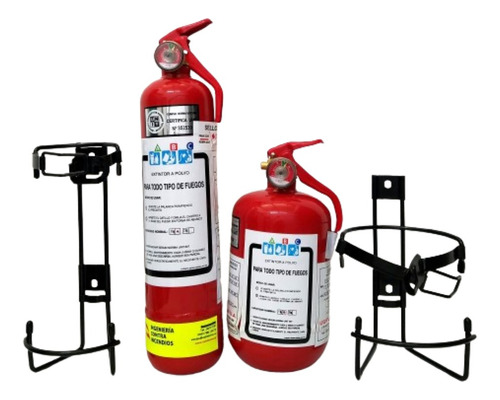 Extinguidor 1 Kg. Mod Largo P/autos Unit  Nuevo Con Soporte