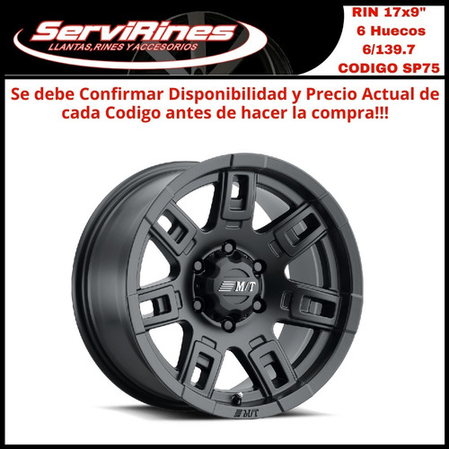 Juego Rin 17 Original Mickey Thompson (6/139.7) Sp75 - Nuevo