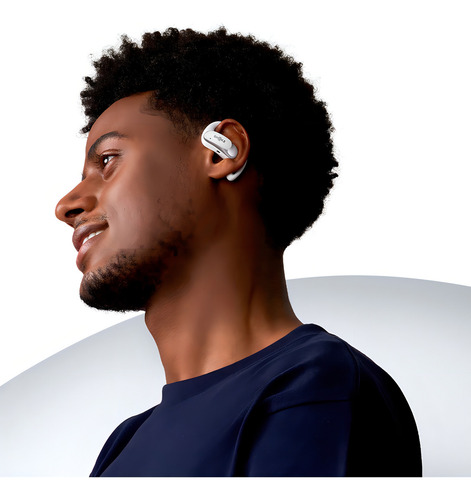 Fones de ouvido Bluetooth Shokz Openfit Air, cor: branco, azul claro
