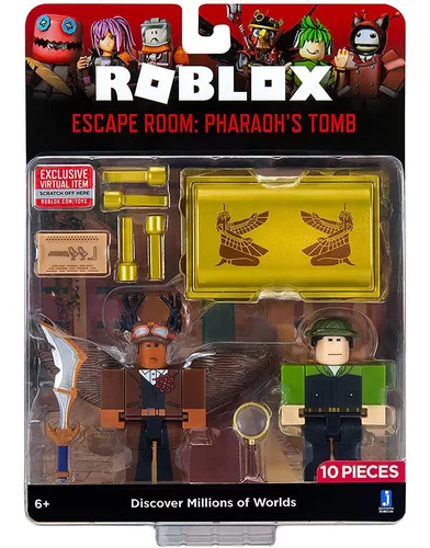Roblox Boneco Pack 2 Figuras Escape Room Pharaohs Tomb Sunny