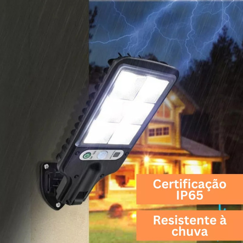 Luminária Solar Refletor 100w Led Com Sensor Automático