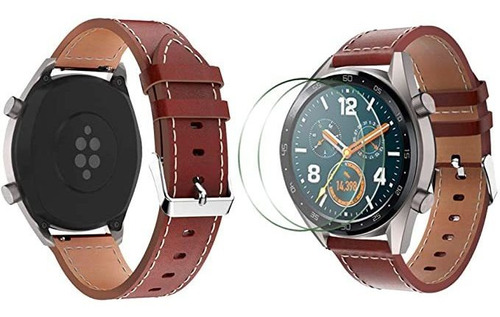 Compatible Con Huawei Watch Gt/gt2 Correa De Reloj De Cuero.