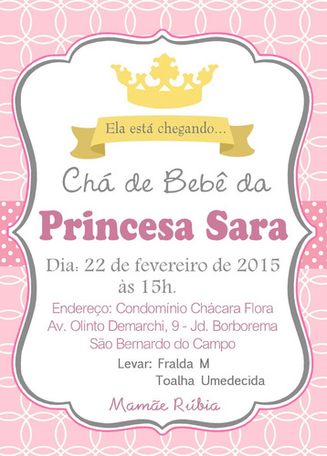 Imagem 4 de 8 de Convite Virtual Personalizado Whatsapp - Realeza