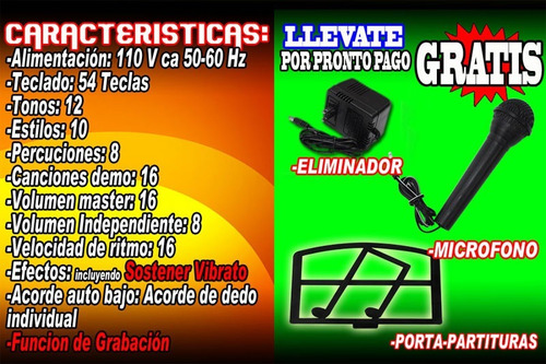 Teclado Profesional Musical Con Regalos Fabulosos By Kaiser
