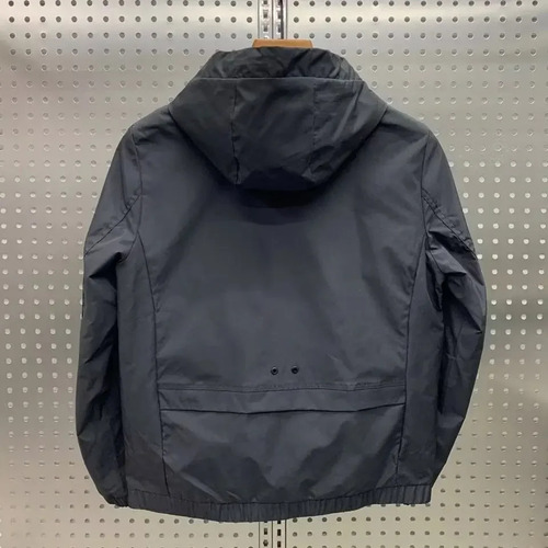 Chaqueta Casual Con Capucha Y Cremallera A Prueba De Viento