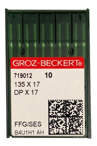 Agulha Pesponto Reta Cabo Grosso Logo Dpx17 Grozbeckert 10un