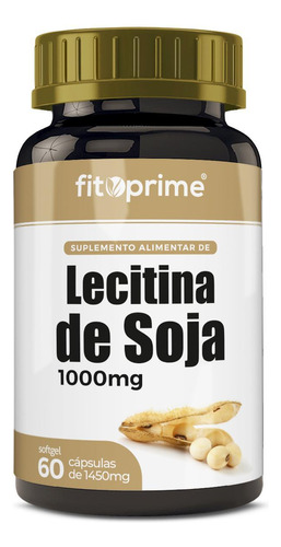 Lecitina De Soja 1000mg 60 Cápsulas - Fitoprime