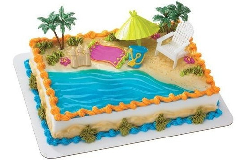 Silla De Playa Y Sombrilla Decoset Cake Decoration