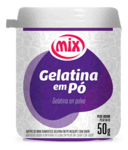 Gelatina Em Pó Mix 50g