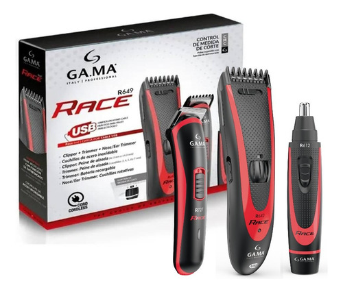 Cortadora De Pelo Gama Race R649 Trimmer Nariz Corta Barba 