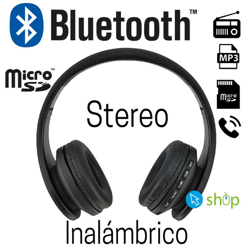 Audifono Inalambrico Bluetooth Radio Fm Mp3 Micro Sd  4en1