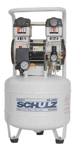 Compresor de aire eléctrico portátil Schulz CSD 9.1/40 40L 1.5hp 220V blanco