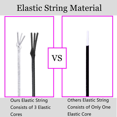 Cuerda Elástica Para Pulseras, 2 Rollos De 1 Mm