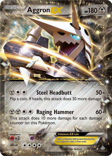 Cartas Pokemon Aggron Ex 93/160 Primal Clash Prc (Usado)