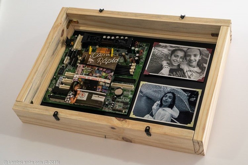 Porta Retrato Artesanal Com Placa Mãe Vertex Reciclagem