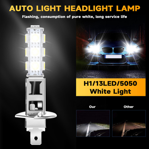 Lámpara De Luz Automática H1 Blanca, 13 Chips Led Smd 5050,
