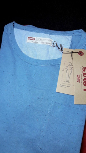 Remera Light Blue Crew Levis