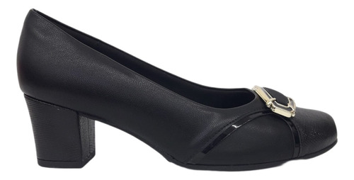 Zapatos Con Aplique Tacon 5,5cm Negro Mujer 35 Al 41