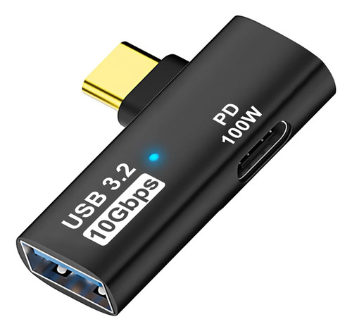 Adaptador Usb C Para Usb 3.2 2 Em 1 Com 100 Portas De Carreg