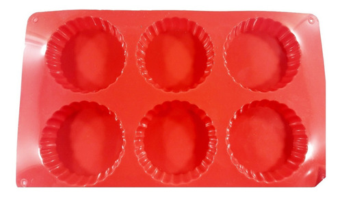 Forma De Silicone P/ Mini Torta Cor Vermelho