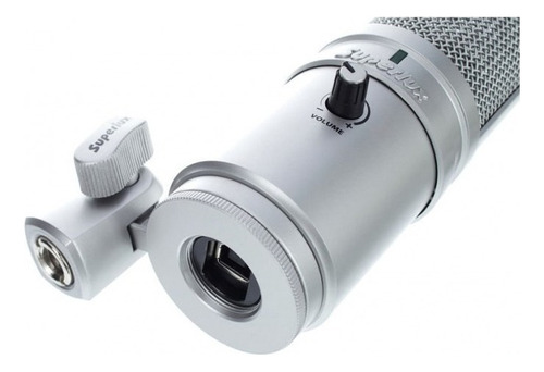 Micrófono Superlux E205u Condensador Usb Color Gris