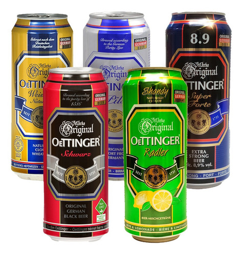 Five Pack Cerveza Oettinger Mix 500ml C/u