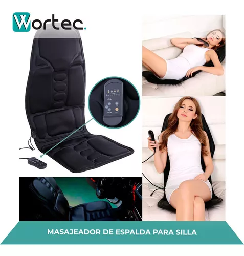 Masajeador De Espalda Asiento Cuello Auto Silla Vibra Calor