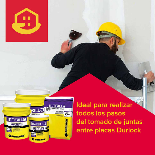 Masilla Placa De Yeso Multiuso 1,8 Kg Lista Para Uso