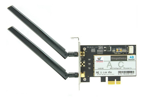 Rede Sem Fio Wifi Pcie Dual Band + Bluetooth Desktop 5ghz N