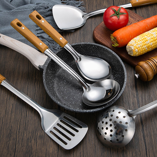 Juego De Utensilios De Cocina De Acero Inoxidable De 5 Piezas Heaimo