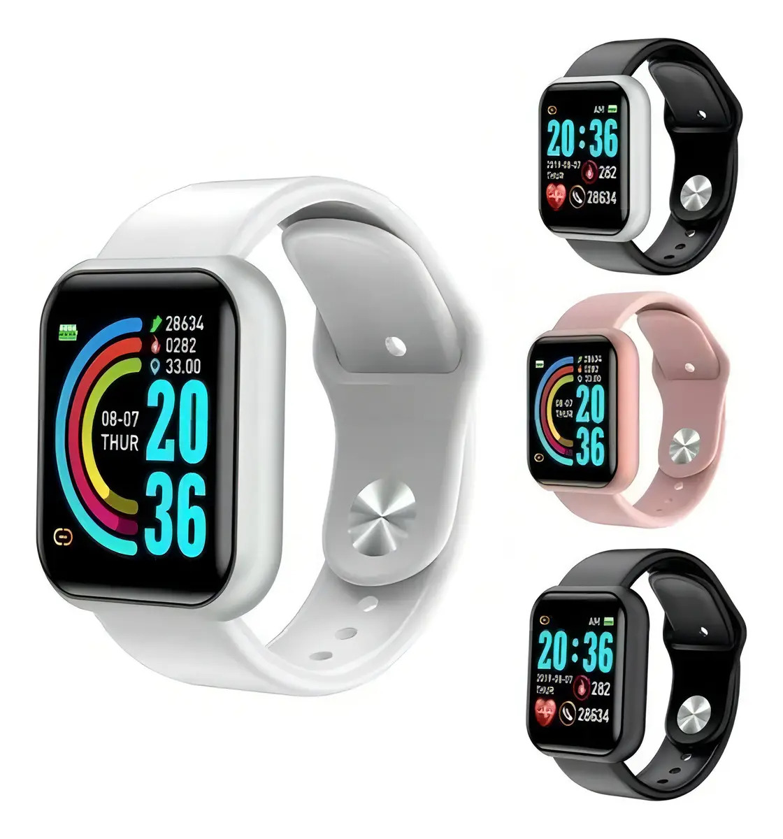 Smartwatch Luctec D20 Branco com Bluetooth e GPS