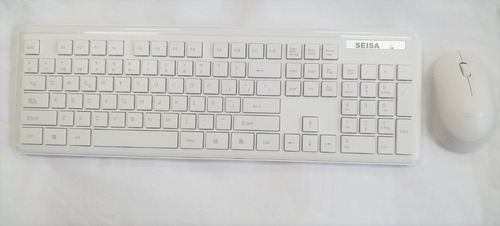 Imagen 2 de 4 de Combo Teclado Y Mouse Inalambrico Blanco Seisa K 07
