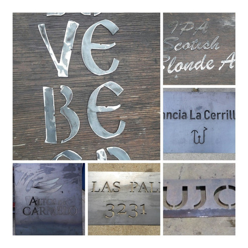 Numeros De Puerta,logos,letras Caladas En Chapa