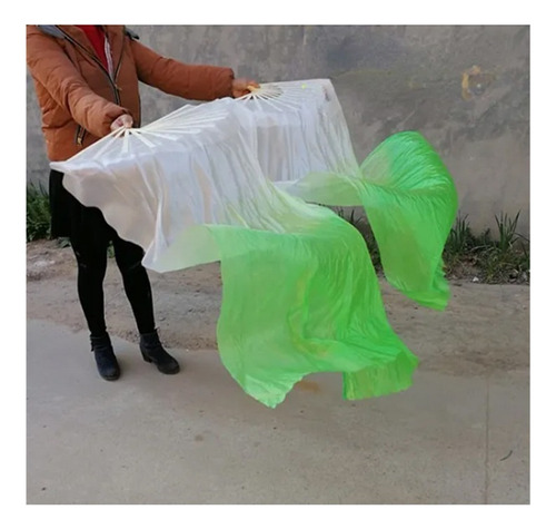 1.8m Long Belly Dance Bamboo Fan Veil 2 Pieces, Gradient