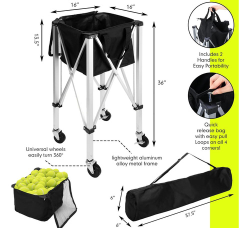 Carro De Almacenamiento De Pelotas De Tenis, Soporte Para