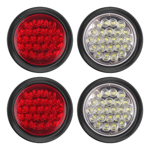 4 Luces Led Redondas De 4 Pulgadas, Luces Traseras De Freno 