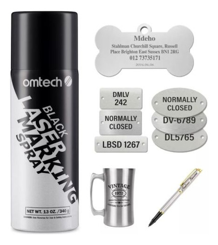 Spray Omtech Para Grabado Laser Metales 340gr / 13oz