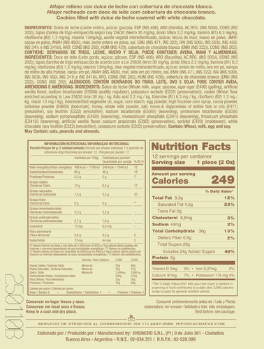 Imagen 4 de 4 de Alfajor Cachafaz Cubierto Con Genuino Chocolate Blanco (12u)
