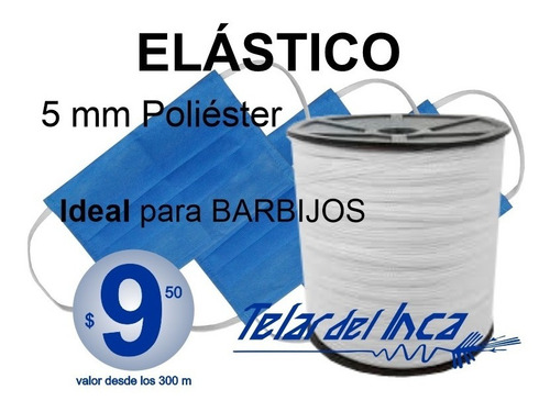 Elástico 5 Mm Ideal Para Barbijos $ 9,5 M