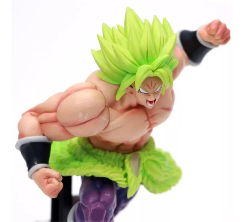 Figura Dragon Ball Super Broly Verde En Acción 24cm