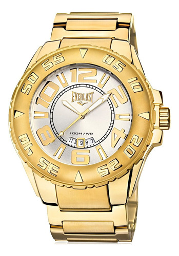 Relógio De Pulso Everlast Masculino Dourado E628